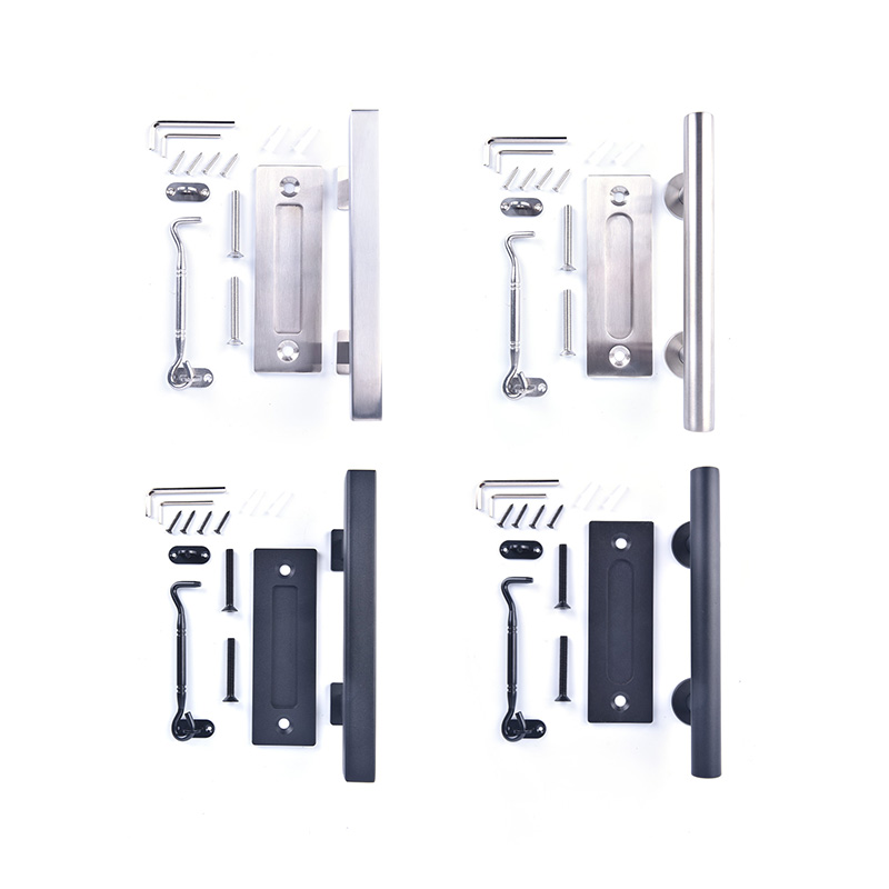 Grey Brushed Steel Indoor Barn Door Handle