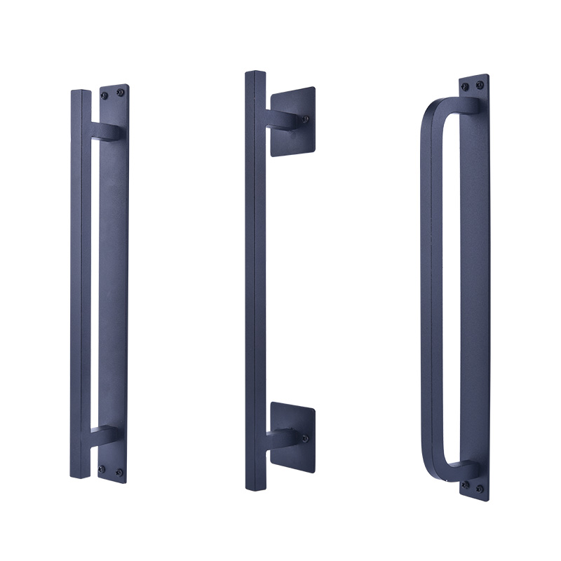 Black Powder Coat Finish Barn Door Handle